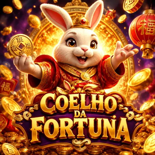 Fortune Rabbit com coelho dourado e moedas nos rolos