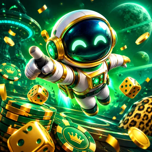 Interface de jogo Spaceman mostrando astronauta e painel de apostas